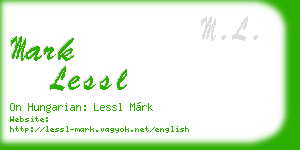 mark lessl business card