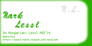 mark lessl business card